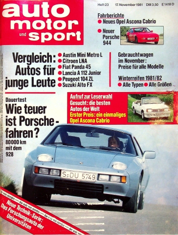 Deckblatt Auto Motor und Sport (23/1981)